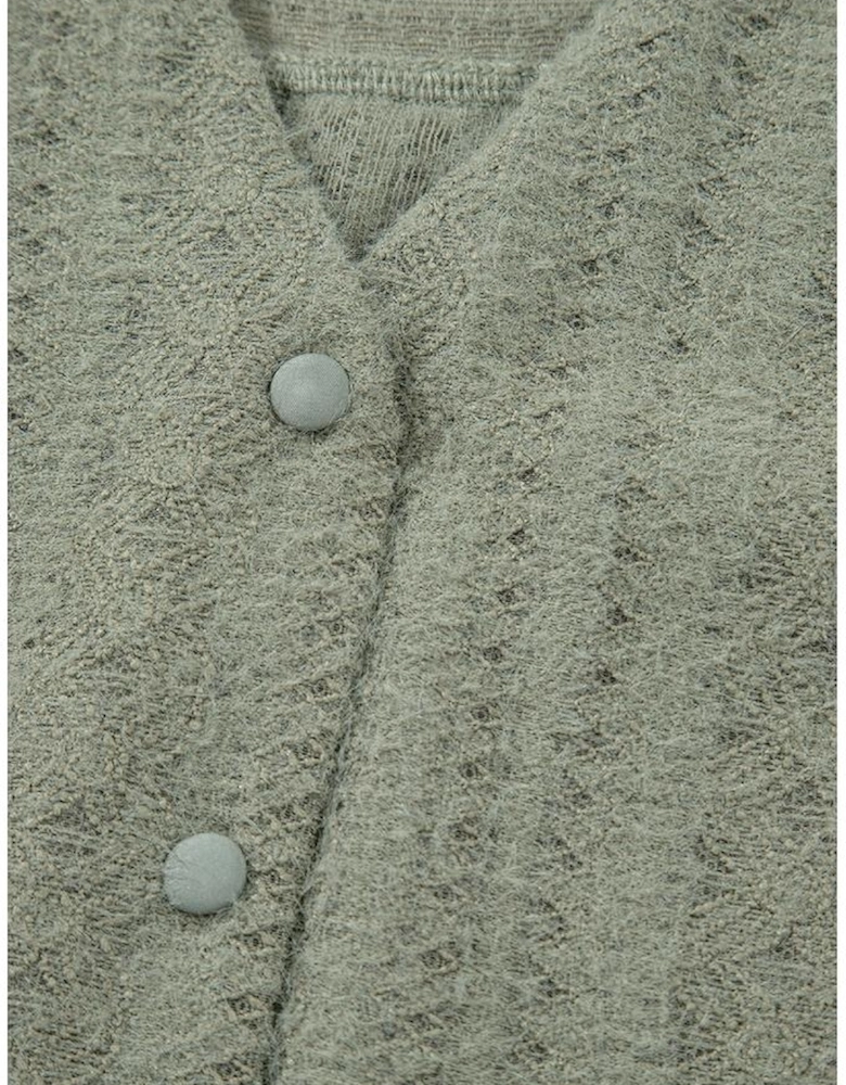 Laurel Green Flutter Sleeve Lace V Neck Shirt