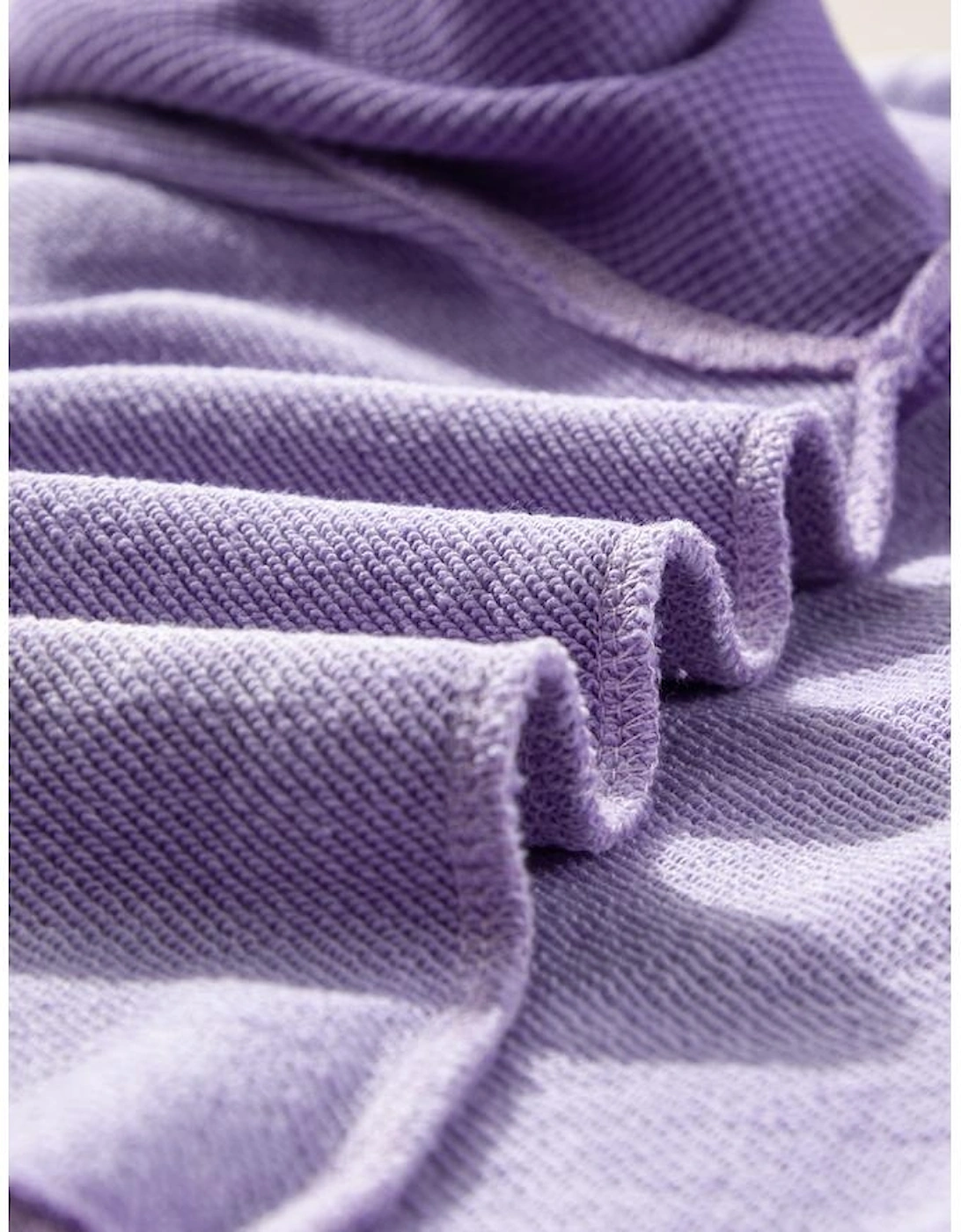 Orchid Petal Solid Waffle Knit Patchwork Raglan Sleeve Sweatshirt