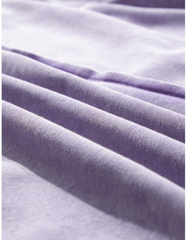 Orchid Petal Solid Waffle Knit Patchwork Raglan Sleeve Sweatshirt