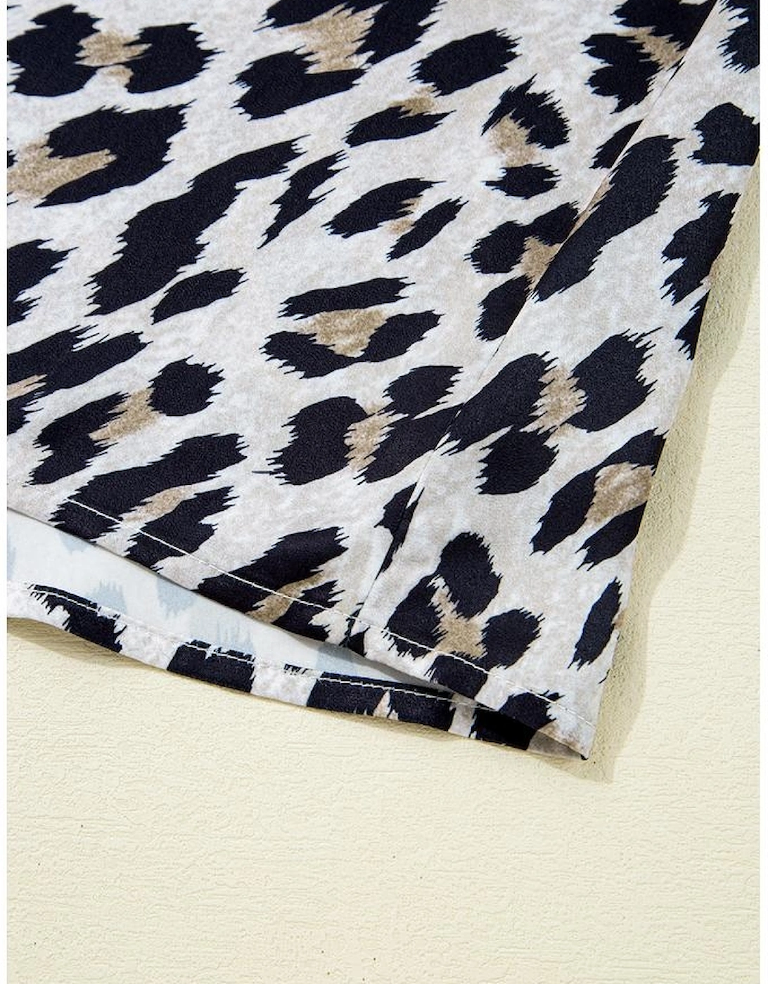 Brown Leopard Print High Waist Midi Skirt