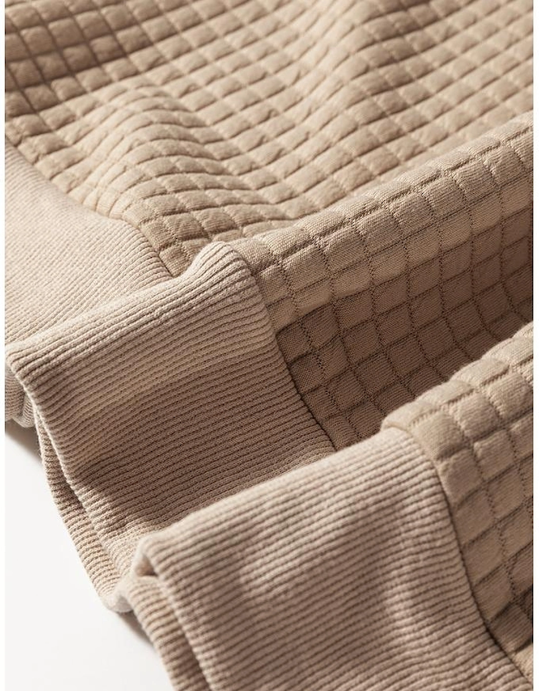 Parchment Leopard Quilted Patchwork Crew Neck Sweatshirt