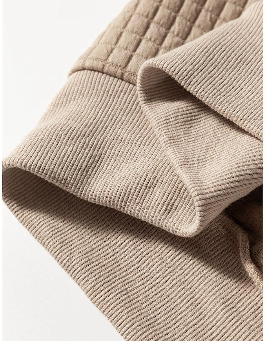 Parchment Leopard Quilted Patchwork Crew Neck Sweatshirt