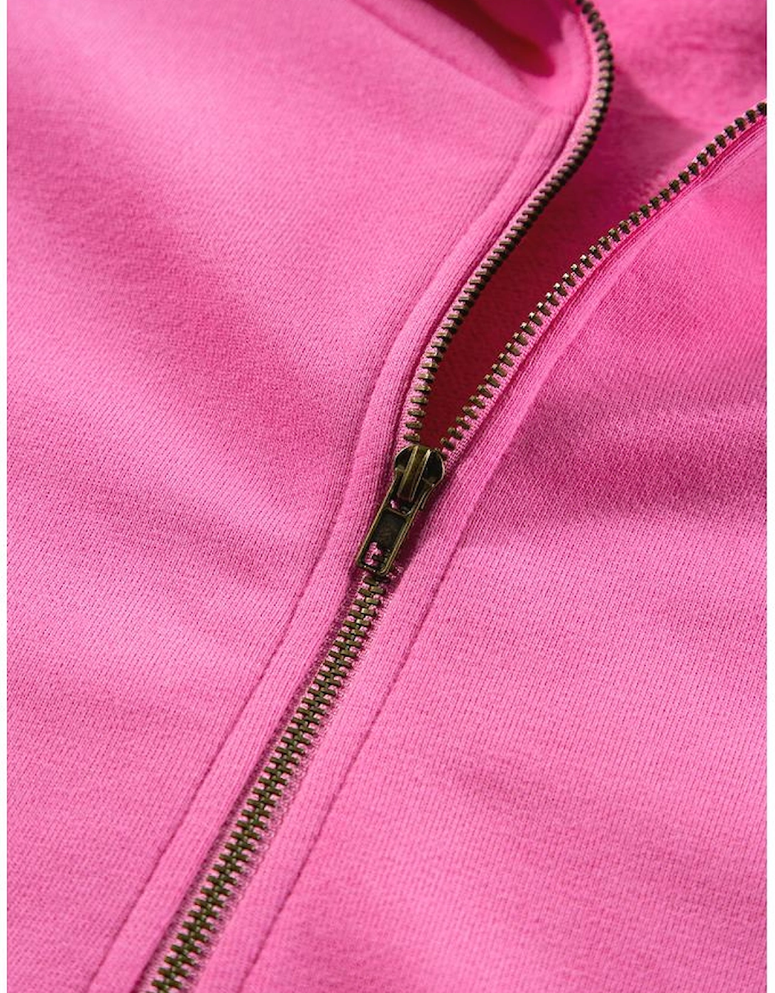 Bonbon Fleece Lined Half Zipper Kangaroo Pockets Loose Hoodie