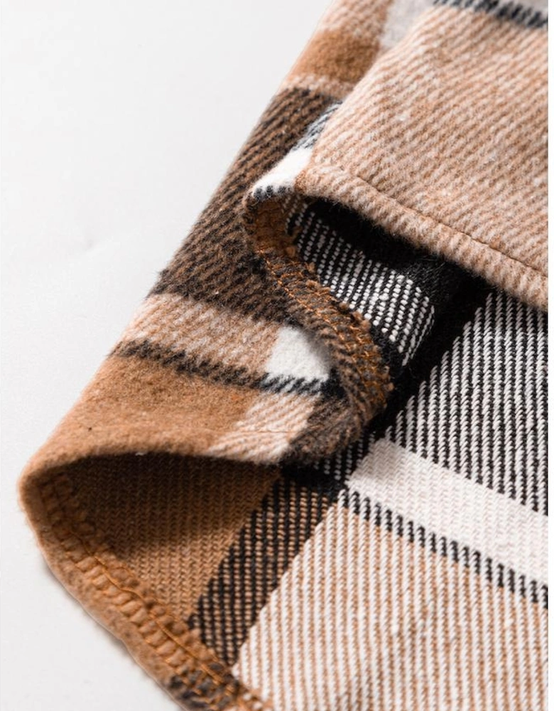 Straw Yellow Retro Plaid Button up Collared Vest