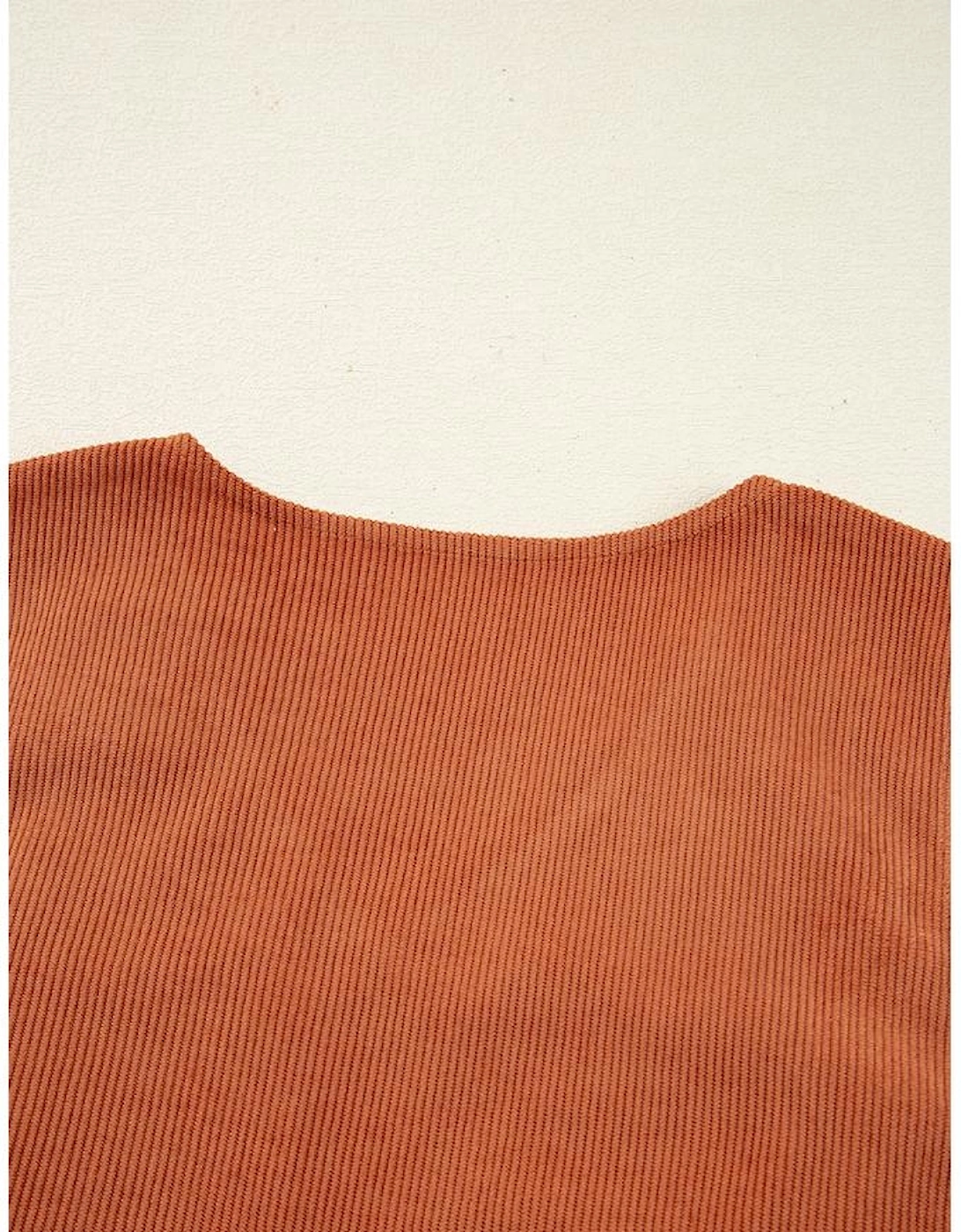 Gold Flame Corduroy Western Embroidered Patched Pocket Shift Sleeveless Mini Dress