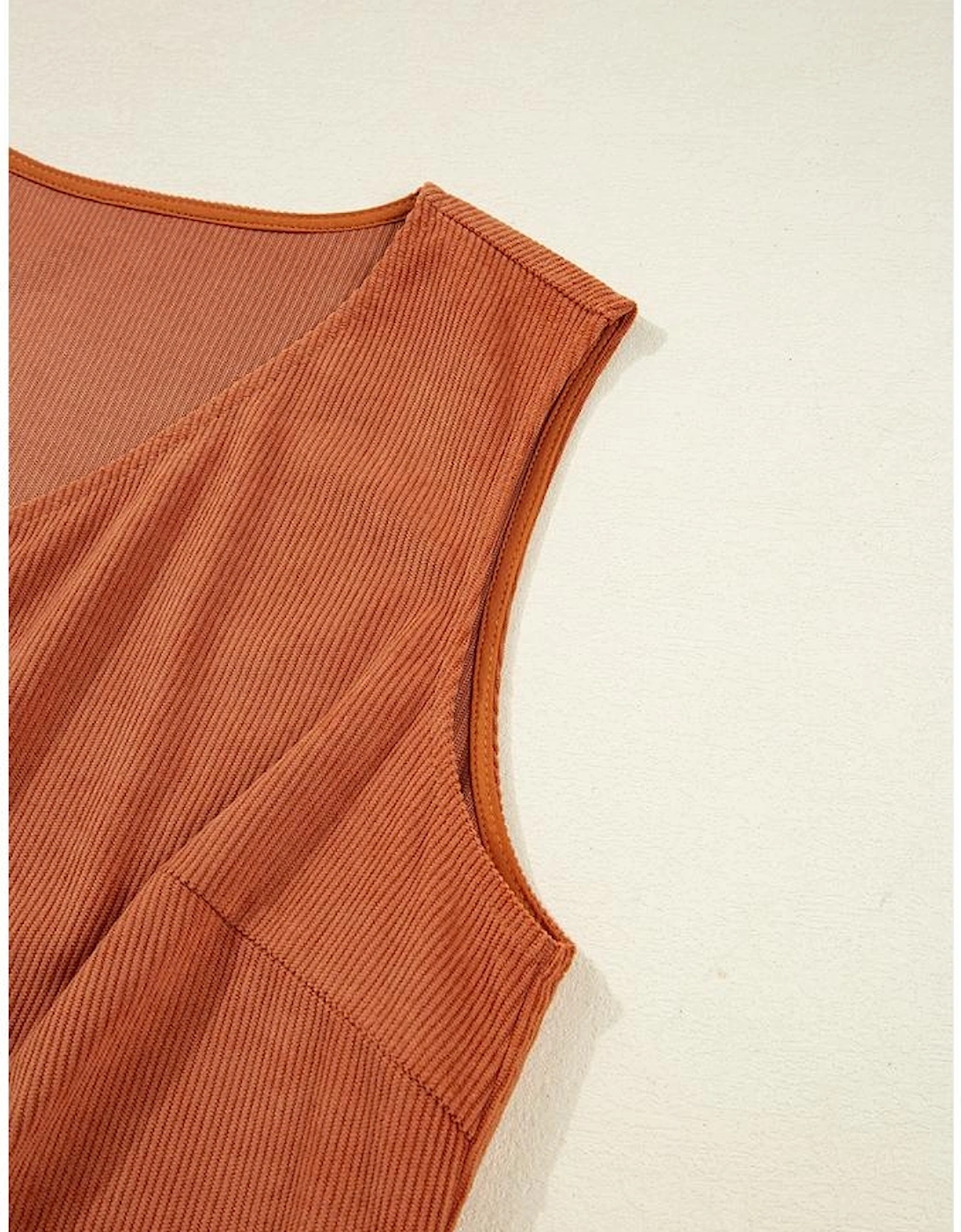 Gold Flame Corduroy Western Embroidered Patched Pocket Shift Sleeveless Mini Dress