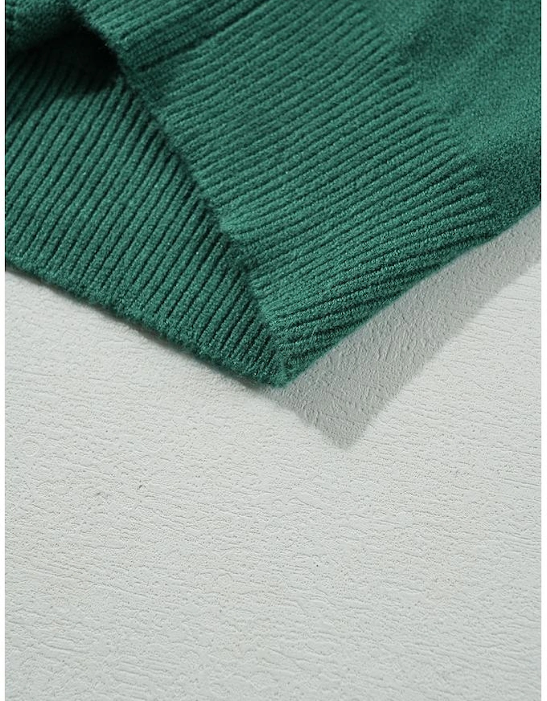 Blackish Green Pearl Beaded Merry Casual Sweater