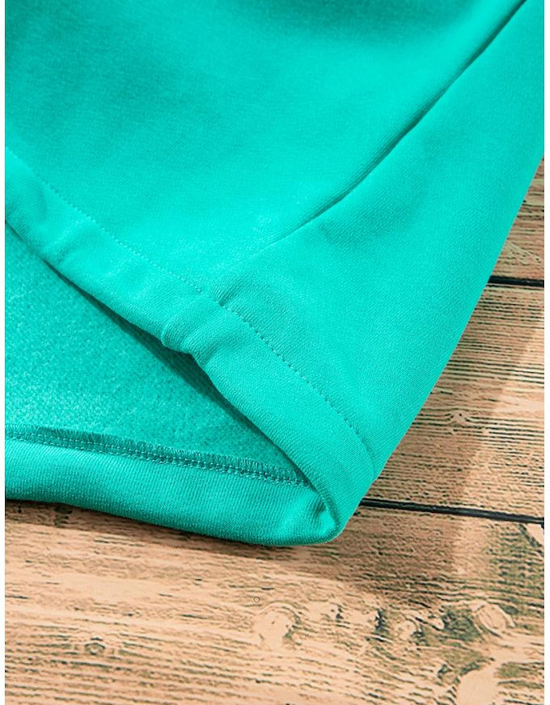 Aruba Blue Fleece Lined Half Zipper Kangaroo Pockets Loose Hoodie