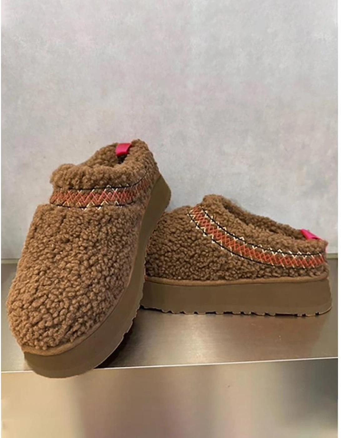 Azura Exchange Chestnut Embroidered Sherpa Plush Thick Sole Snow Boots, 5 of 4