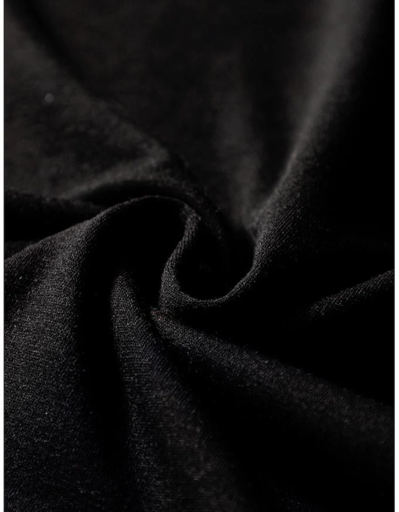 Black Peekaboo Wide Leg Square Neck Sleeveless Jumpsuit