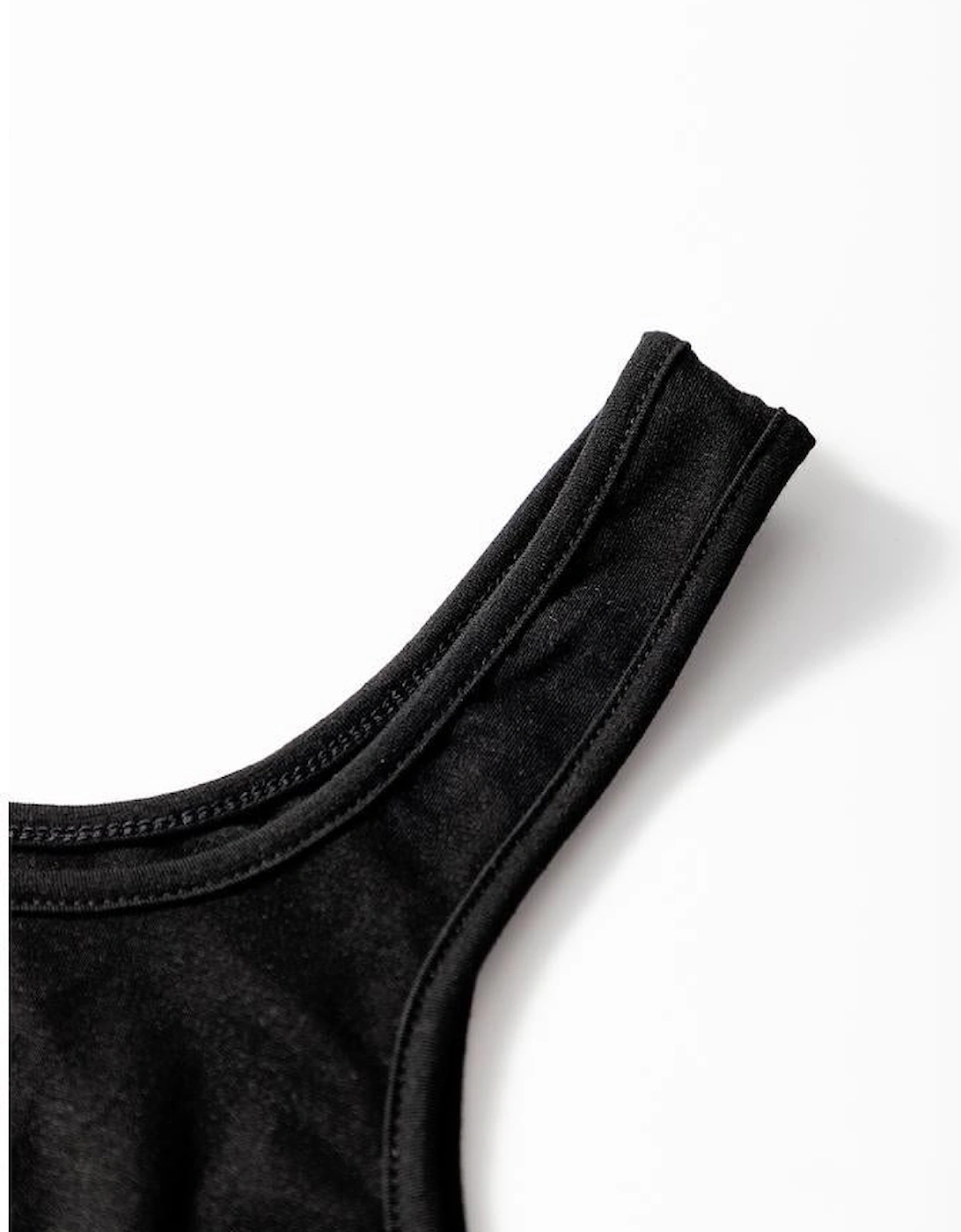 Black Peekaboo Wide Leg Square Neck Sleeveless Jumpsuit