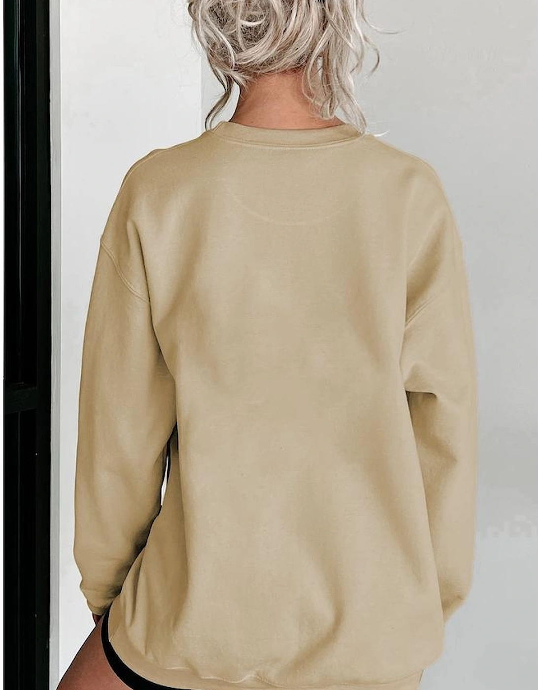 Parchment Festive Element Printed MERRY Christmas Graphic Sweatshirt