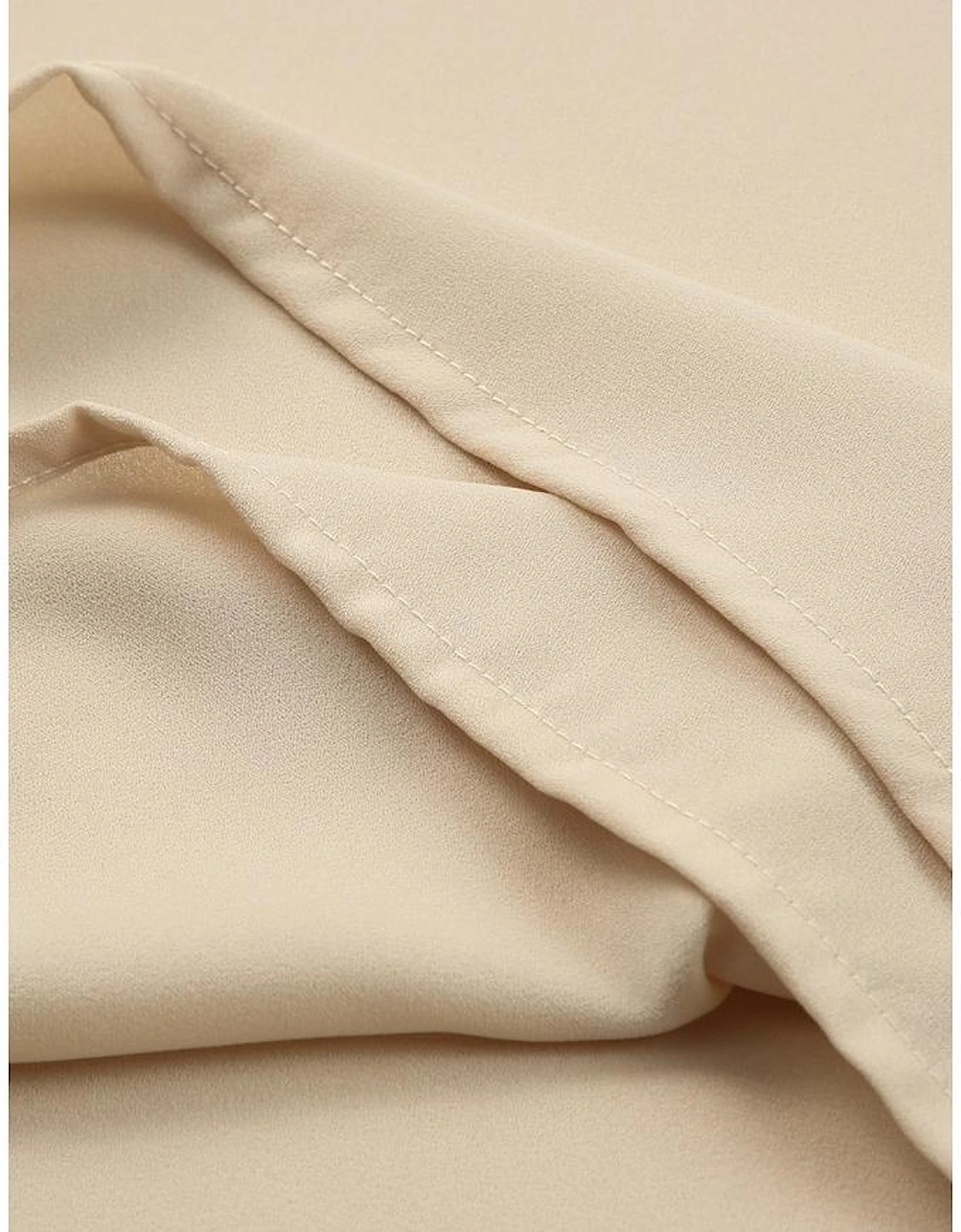 Beige Leopard Mesh Bubble Sleeve Split Neck Blouse