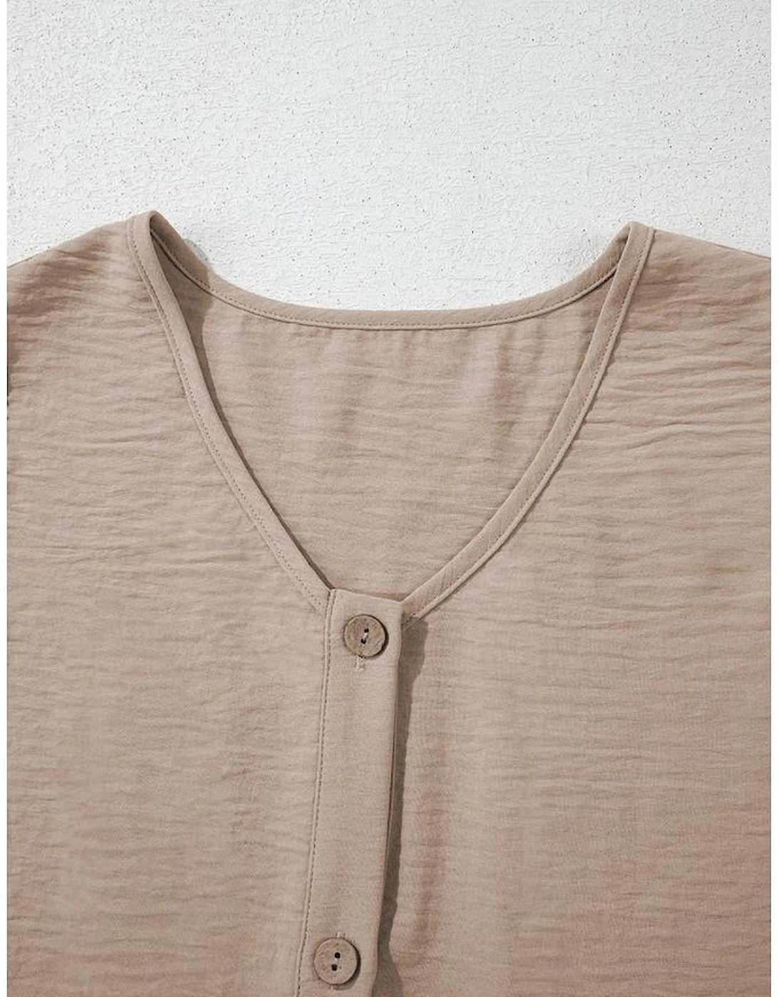 Goat Buttoned Vest Drawstring Wide Leg Pants 2pcs Set