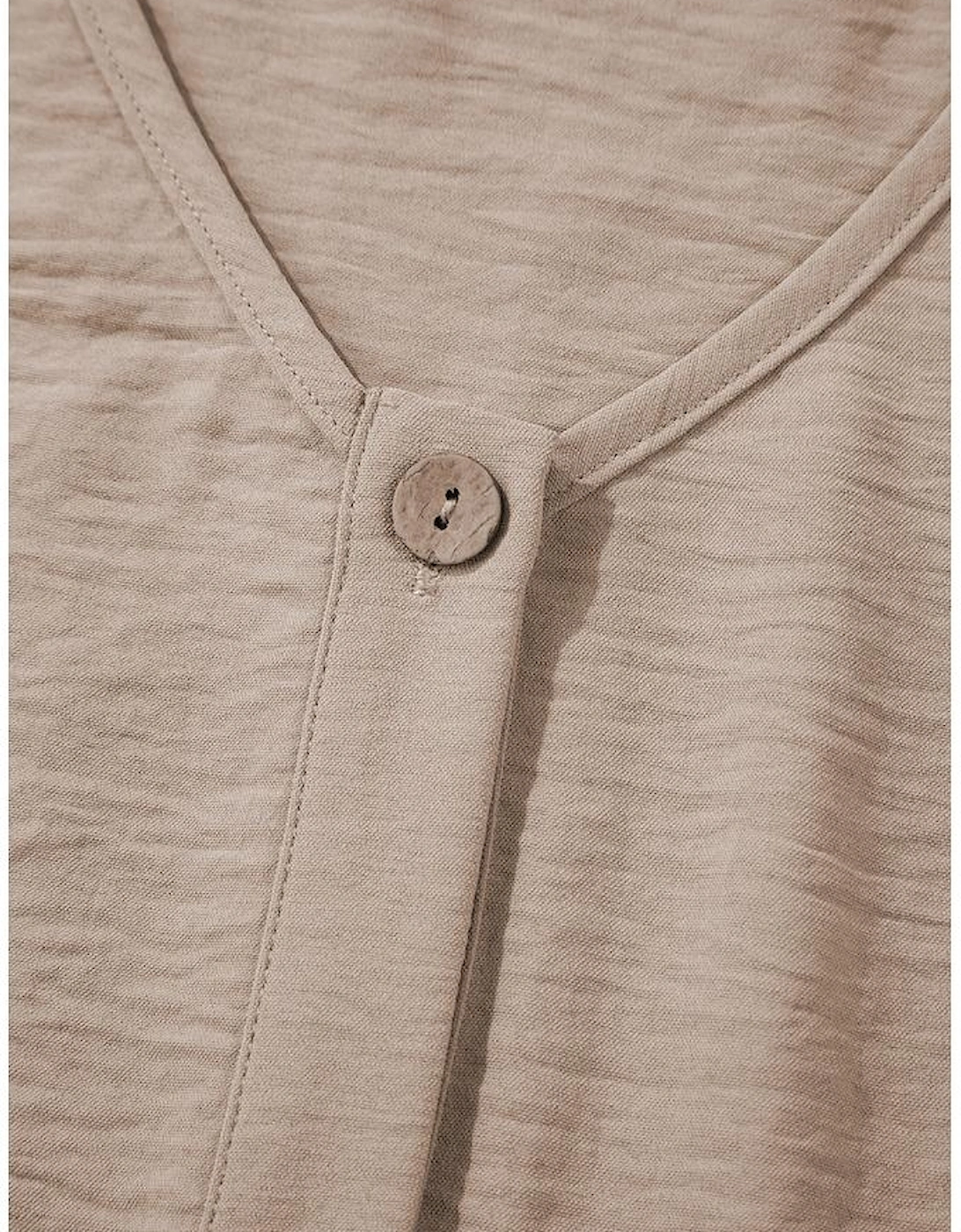 Goat Buttoned Vest Drawstring Wide Leg Pants 2pcs Set