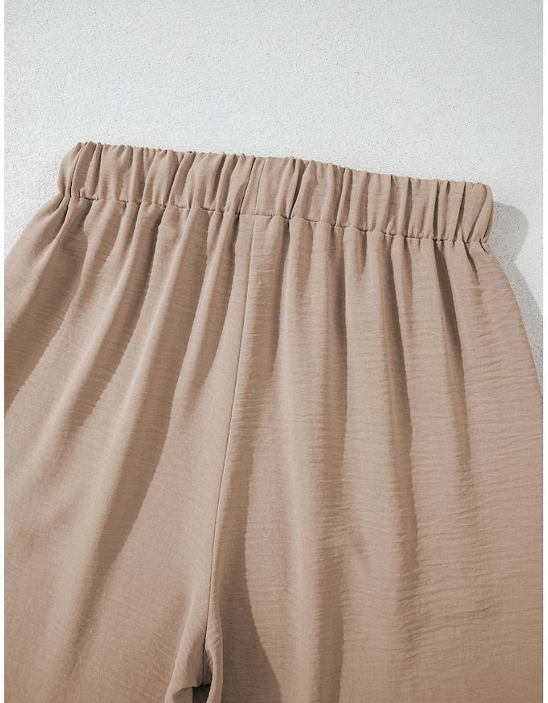 Goat Buttoned Vest Drawstring Wide Leg Pants 2pcs Set