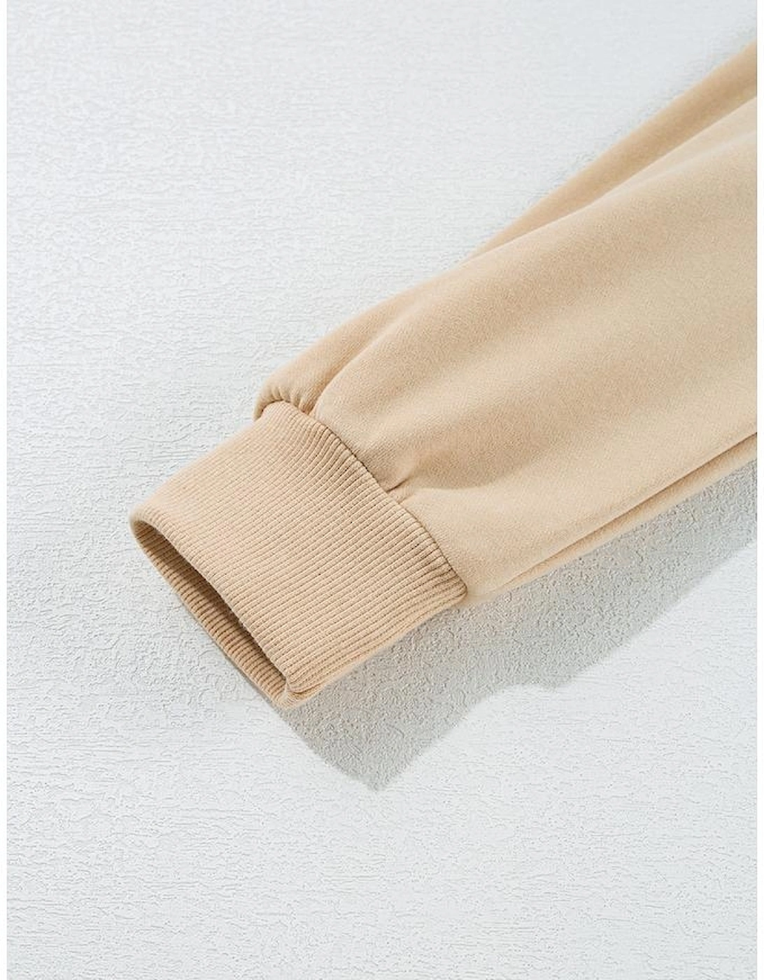 Apricot Striped Accent Pullover and Shorts Two Piece Casual Set