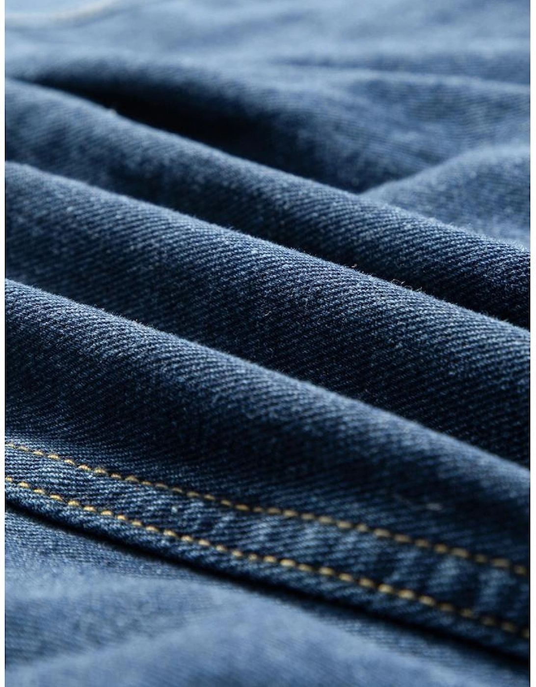 Dark Blue Washed Oversize Pocketed Denim Jacket