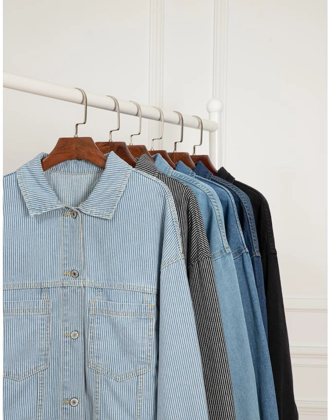 Dark Blue Washed Oversize Pocketed Denim Jacket