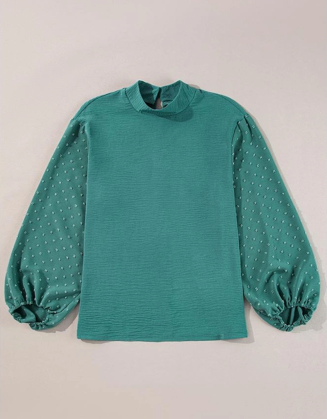 Skobeloff Swiss Dot Balloon Sleeve Loose Blouse