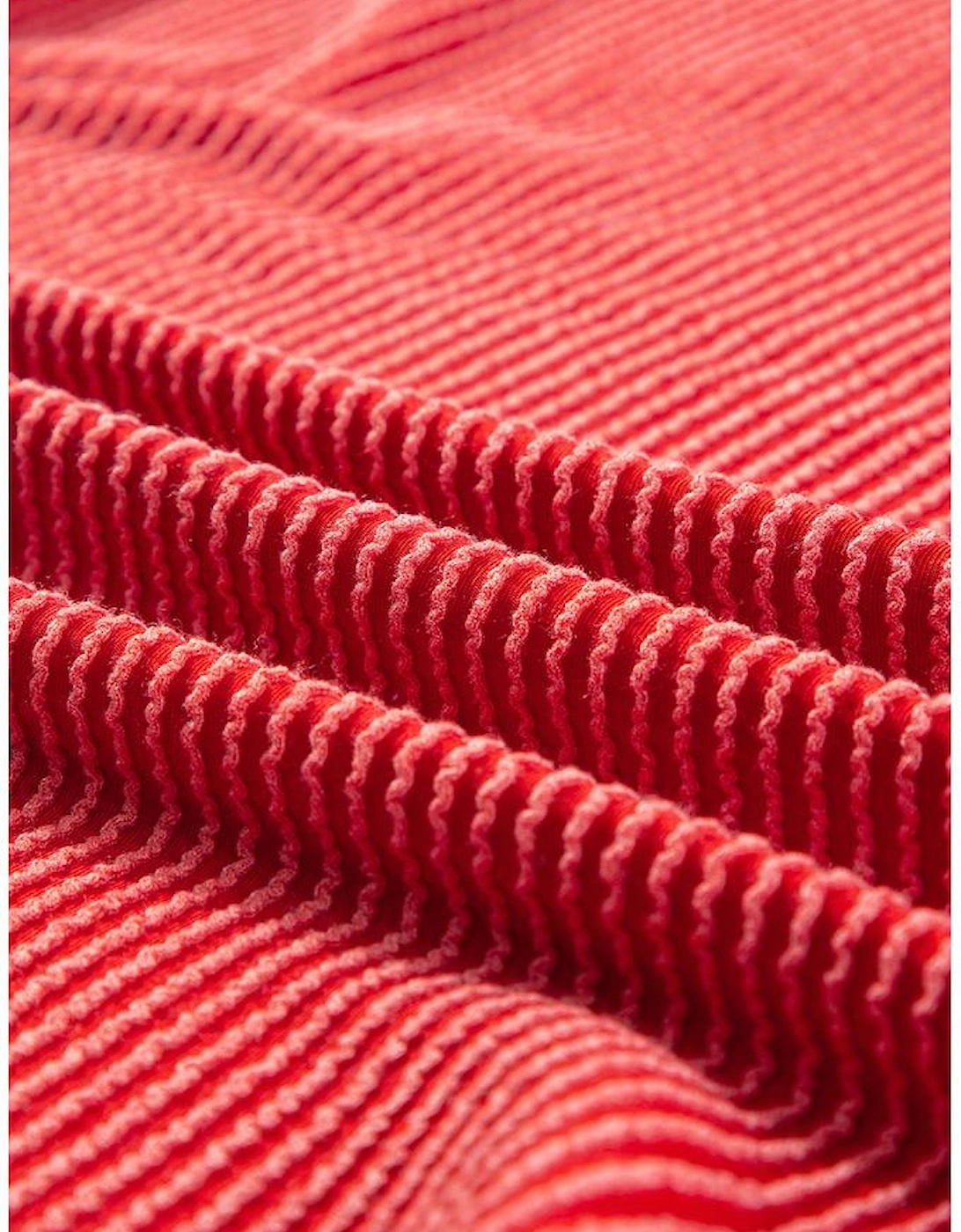 Racing Red Corded MERRY Graphic Long Sleeve Top and Shorts Set