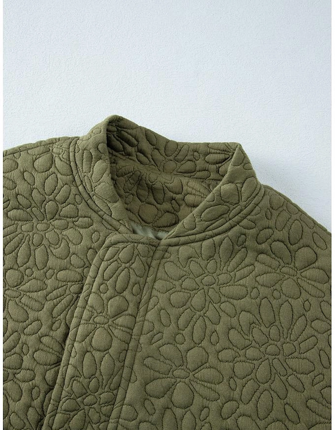 Jungle Green Floral Quilted Jacket