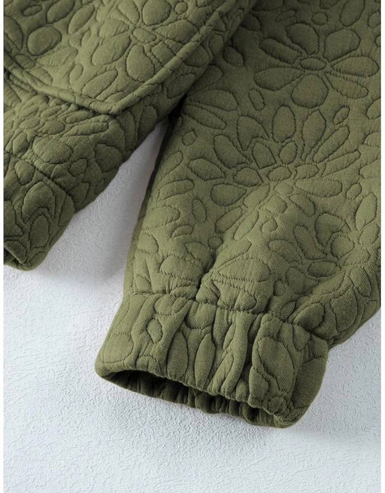 Jungle Green Floral Quilted Jacket