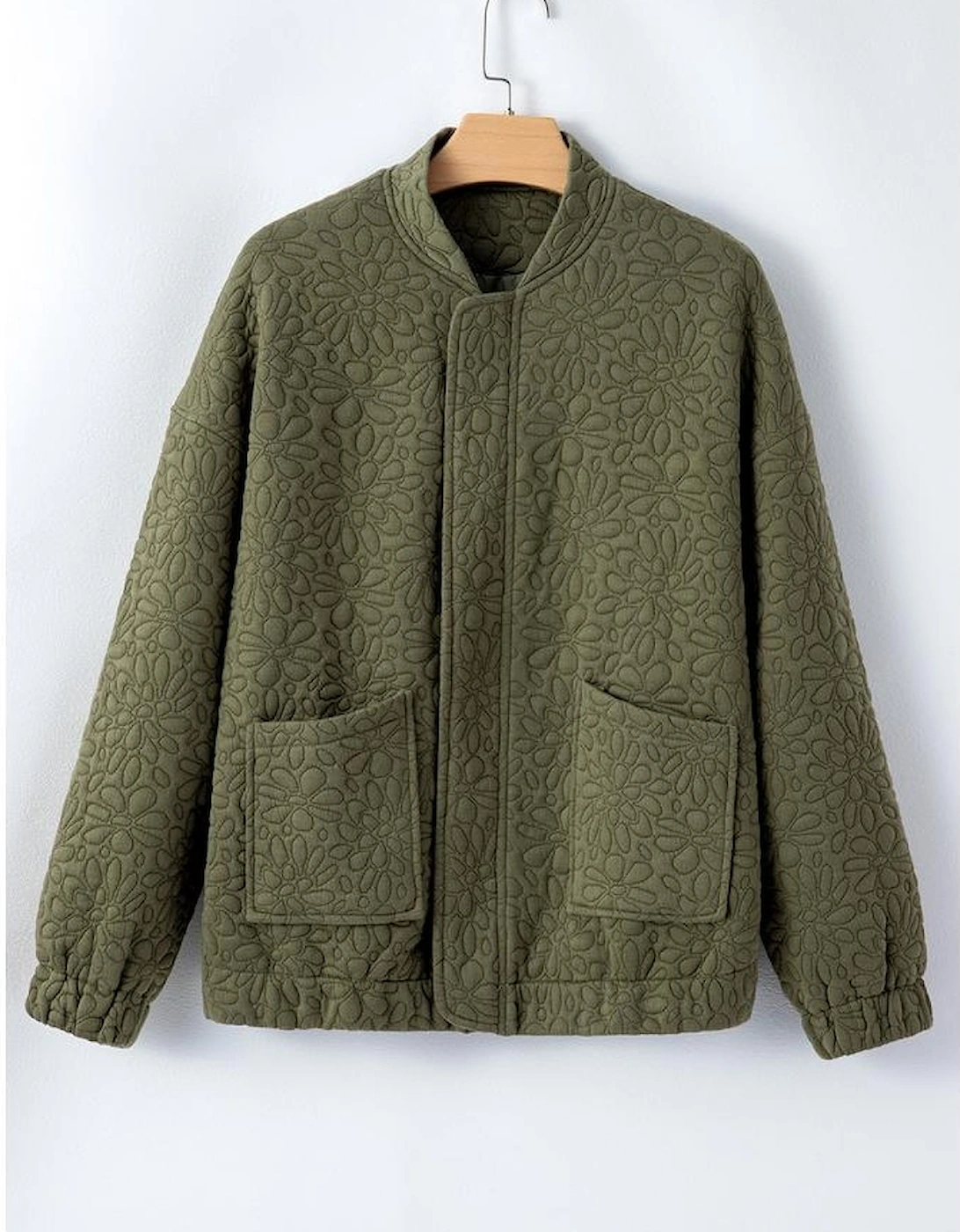 Jungle Green Floral Quilted Jacket