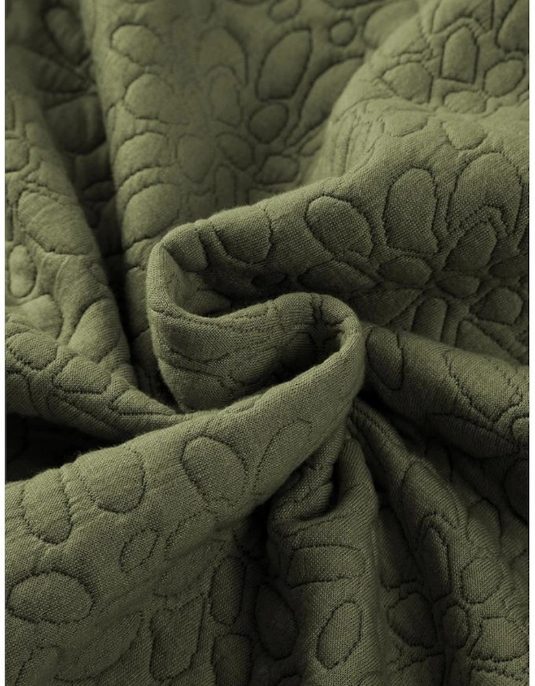 Jungle Green Floral Quilted Jacket