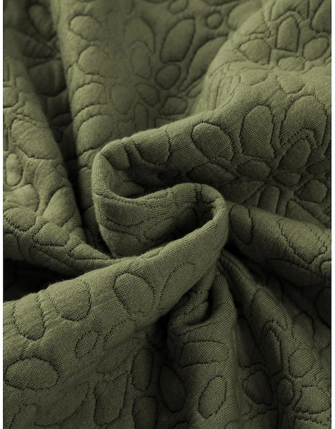 Jungle Green Floral Quilted Jacket