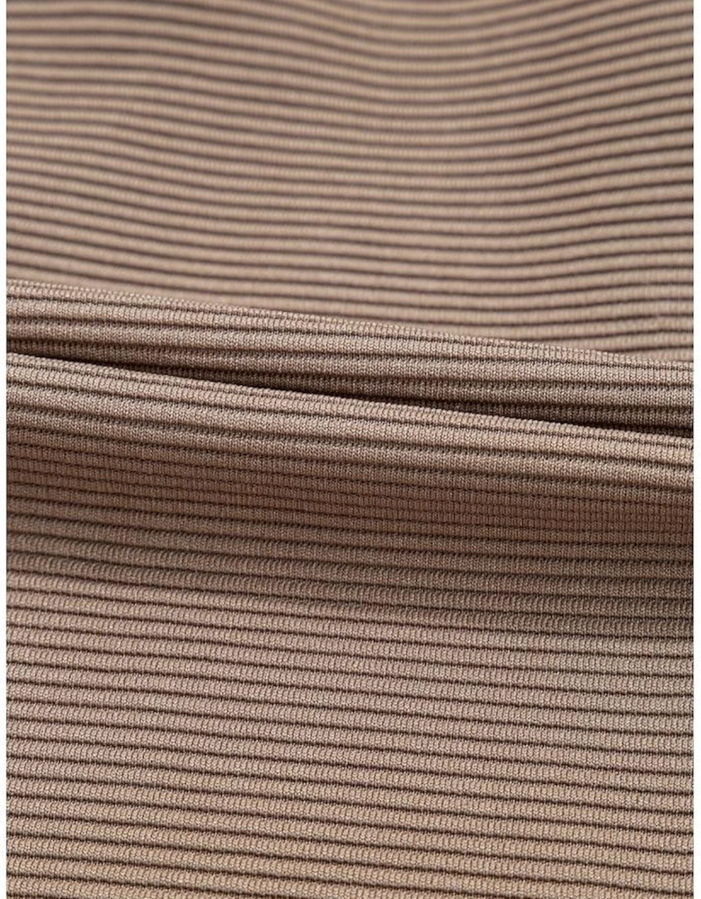 Dark Khaki Textured Short Sleeve Half Zip Drawstring Waist Romper