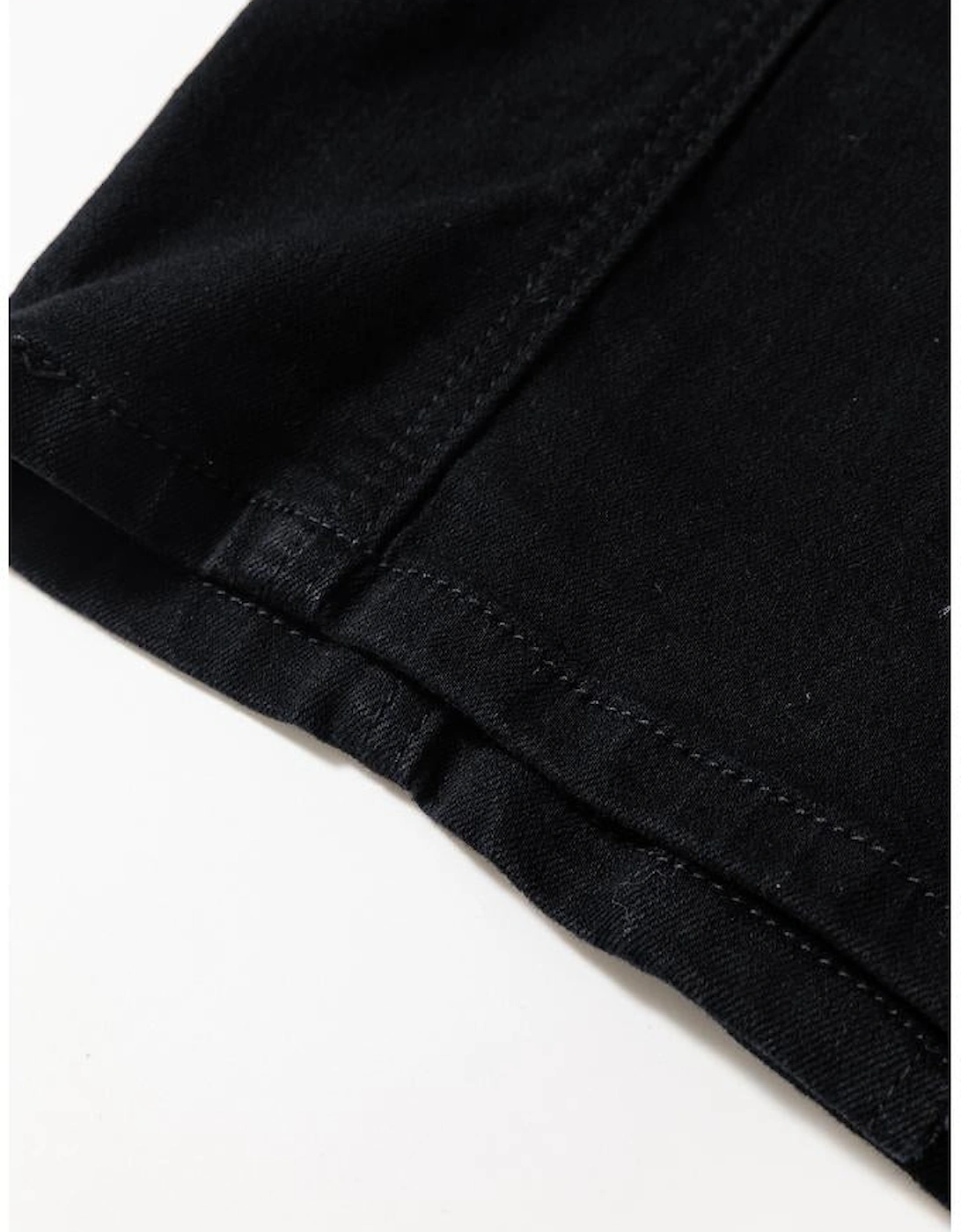 Black Acid Wash Buttoned Cropped Slim Denim Tank Top