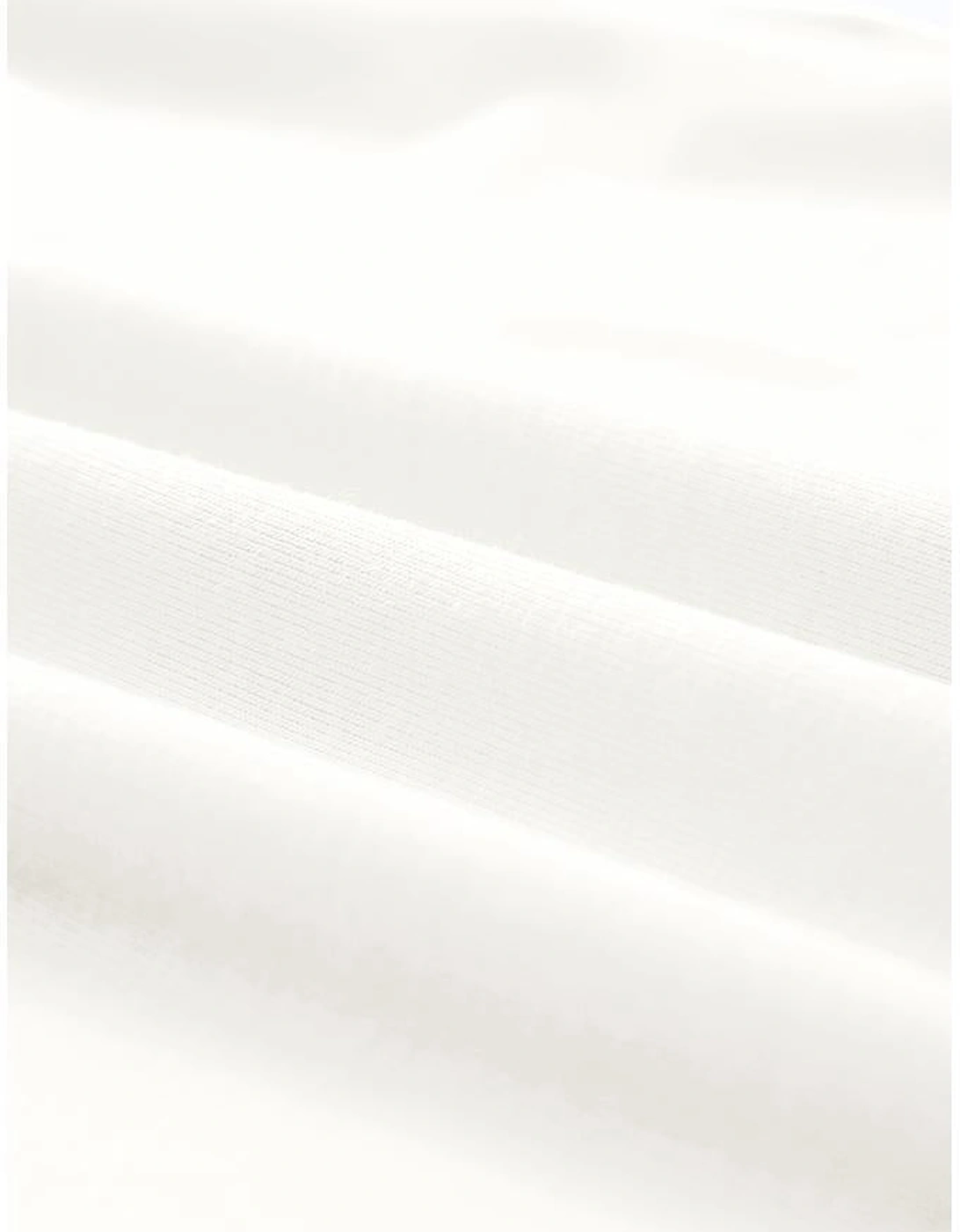 White Casual Plain Crew Neck Tee