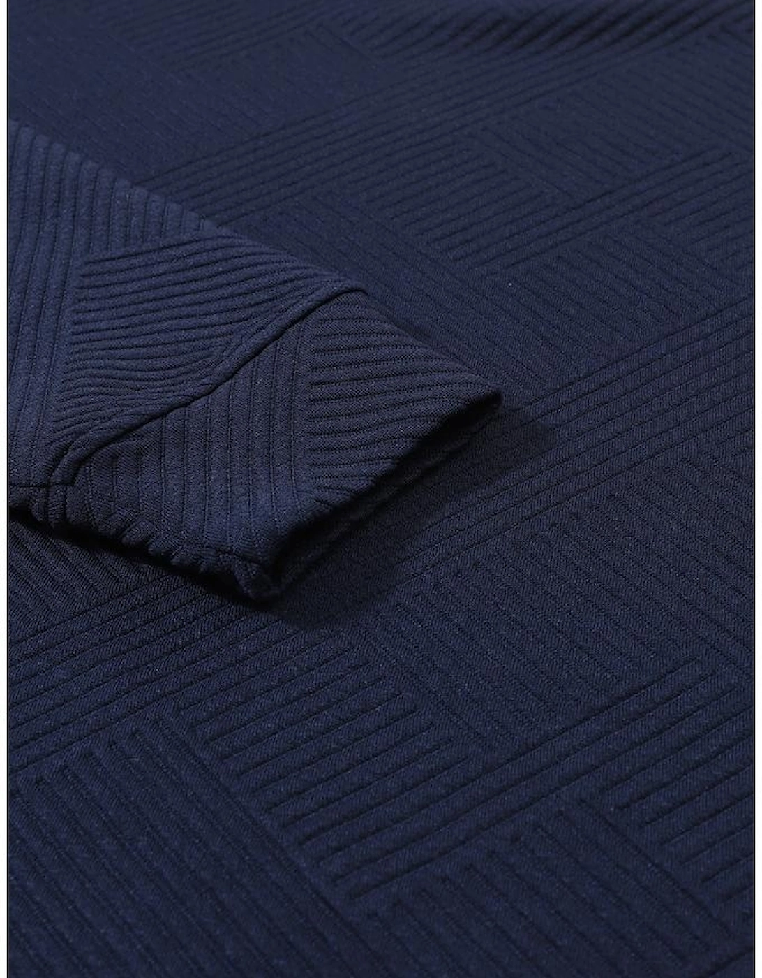 Navy Blue Ultra Loose Textured 2pcs Slouchy Outfit