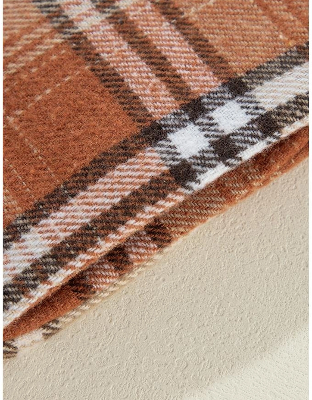 Khaki Plaid Colorblock Patchwork High Low Shacket