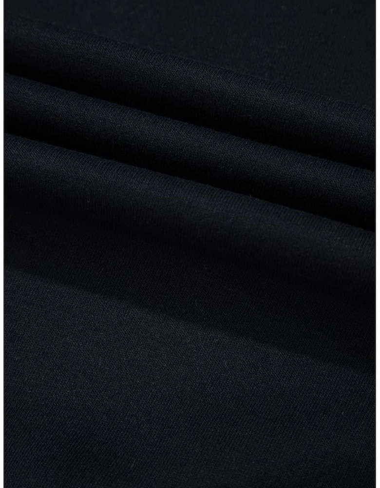 Black Sequined COFFEE Loose Fit Sweatshirt and Shorts Set