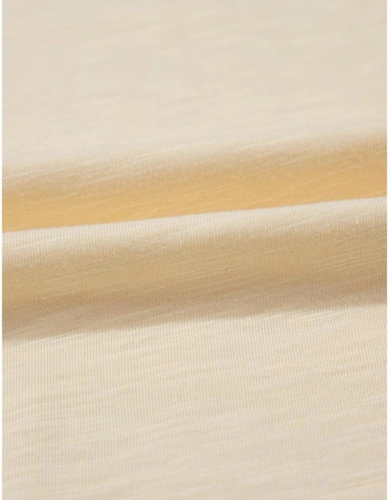 Beige Solid Color Tank Top and Smocked Waist Pants Set