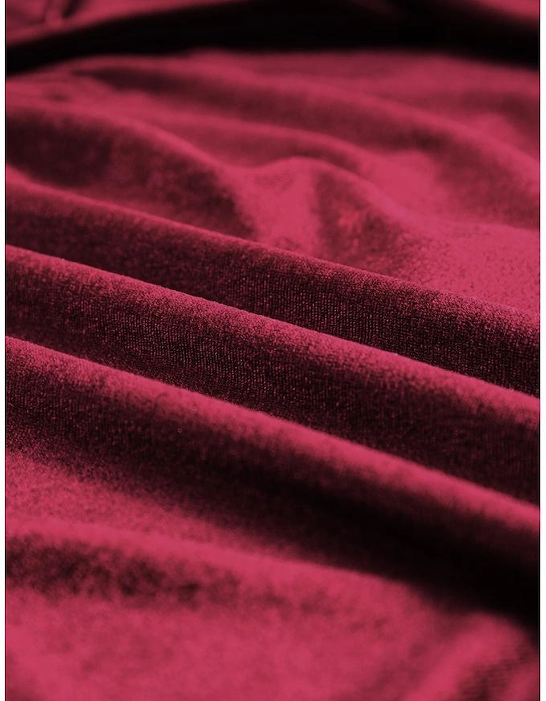 Red Dahlia Sequin Patchwork Sleeve Button Up Velvet Top