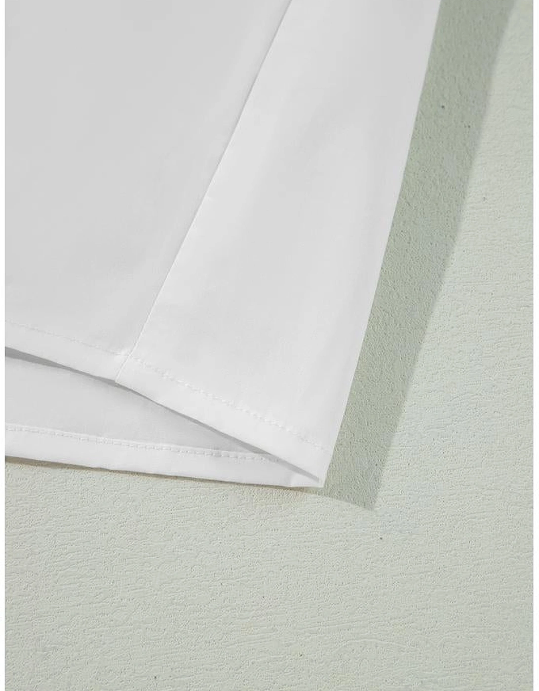 White Black Pipping Ribbon Bowtie Collared Ruffled Puff Sleeve Shirt