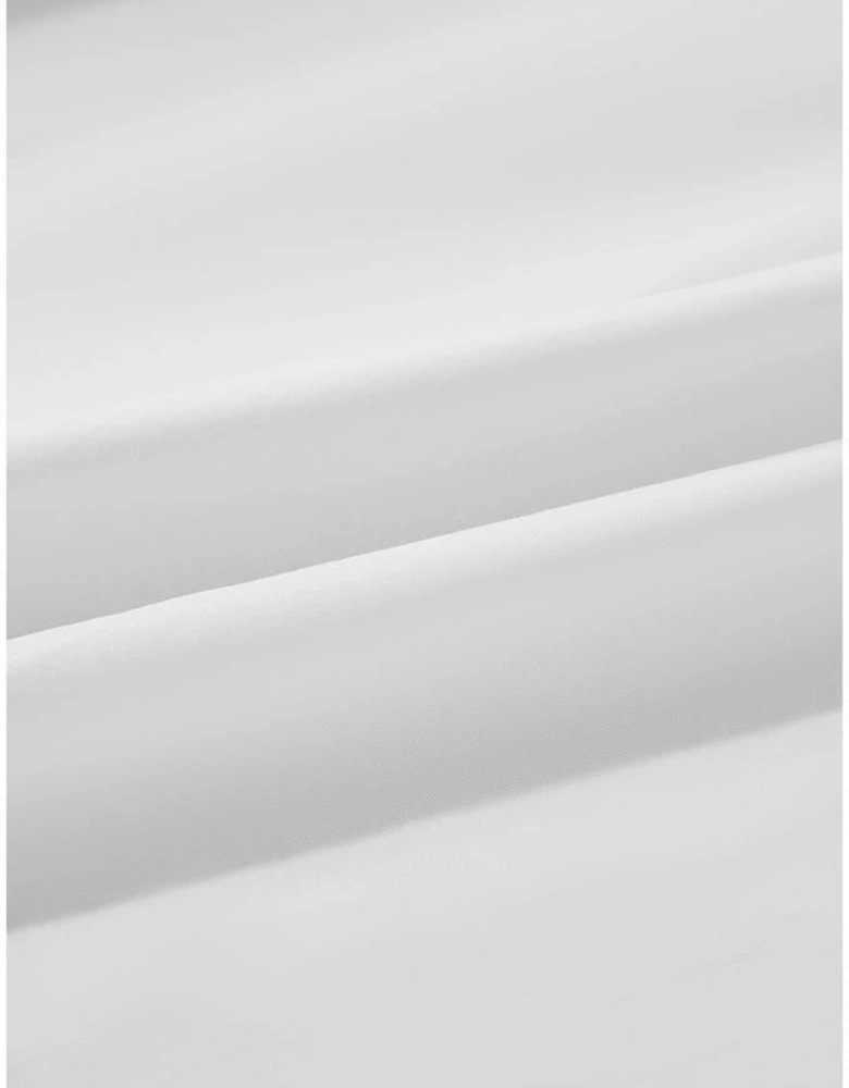 White Black Pipping Ribbon Bowtie Collared Ruffled Puff Sleeve Shirt