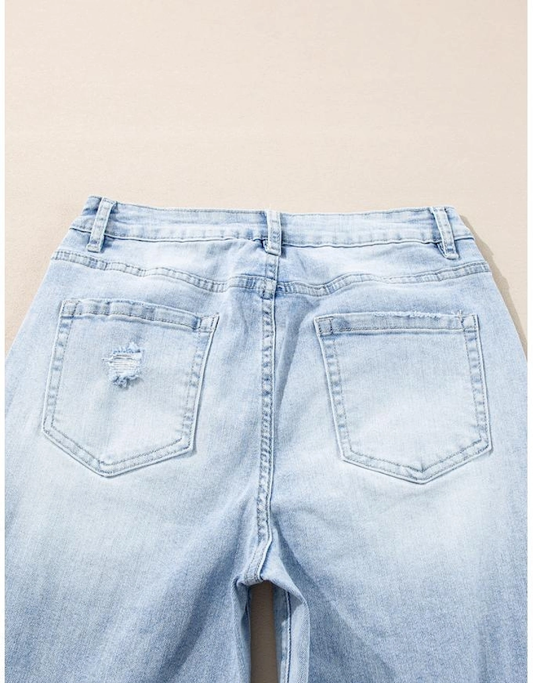 Beau Blue Light Wash Distressed Flare Jeans