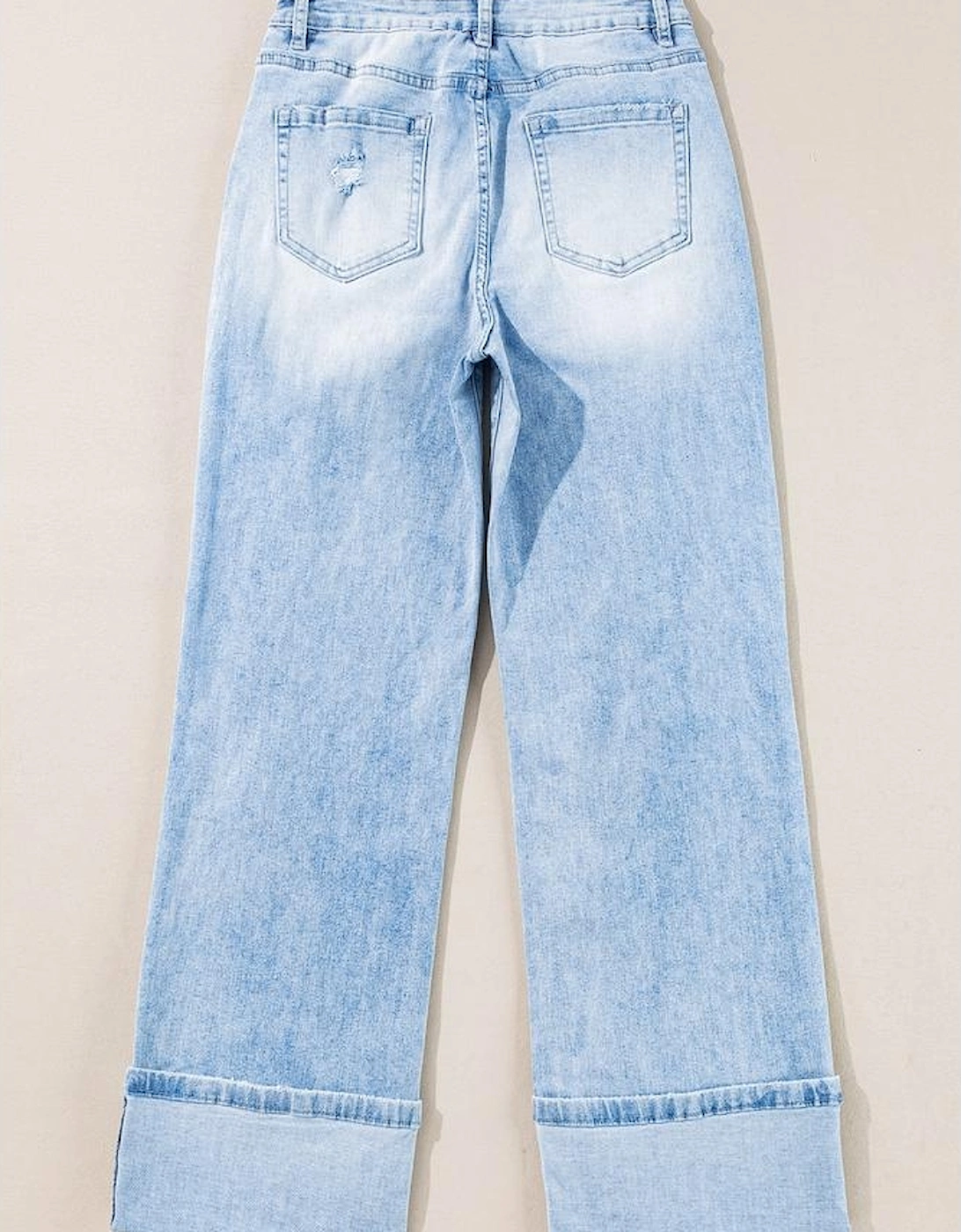 Beau Blue Light Wash Distressed Flare Jeans