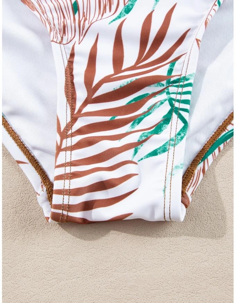 Mineral Red Drawstring Tummy Control Mix-and-match 2pcs Tankini Swimsuit