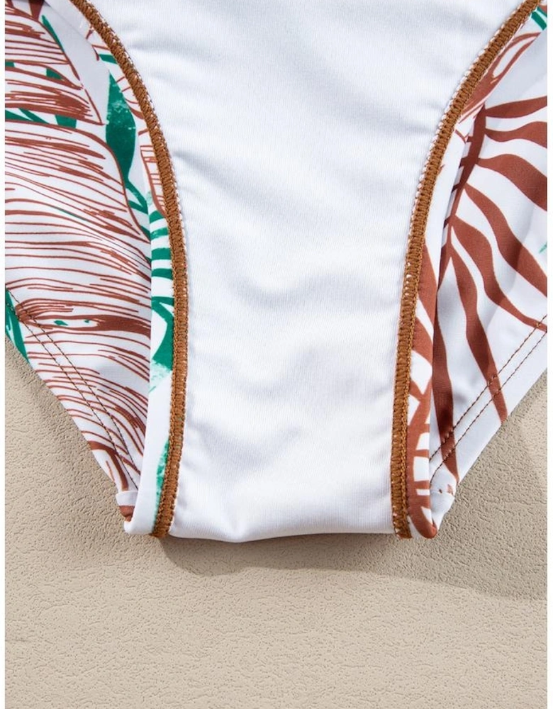 Mineral Red Drawstring Tummy Control Mix-and-match 2pcs Tankini Swimsuit