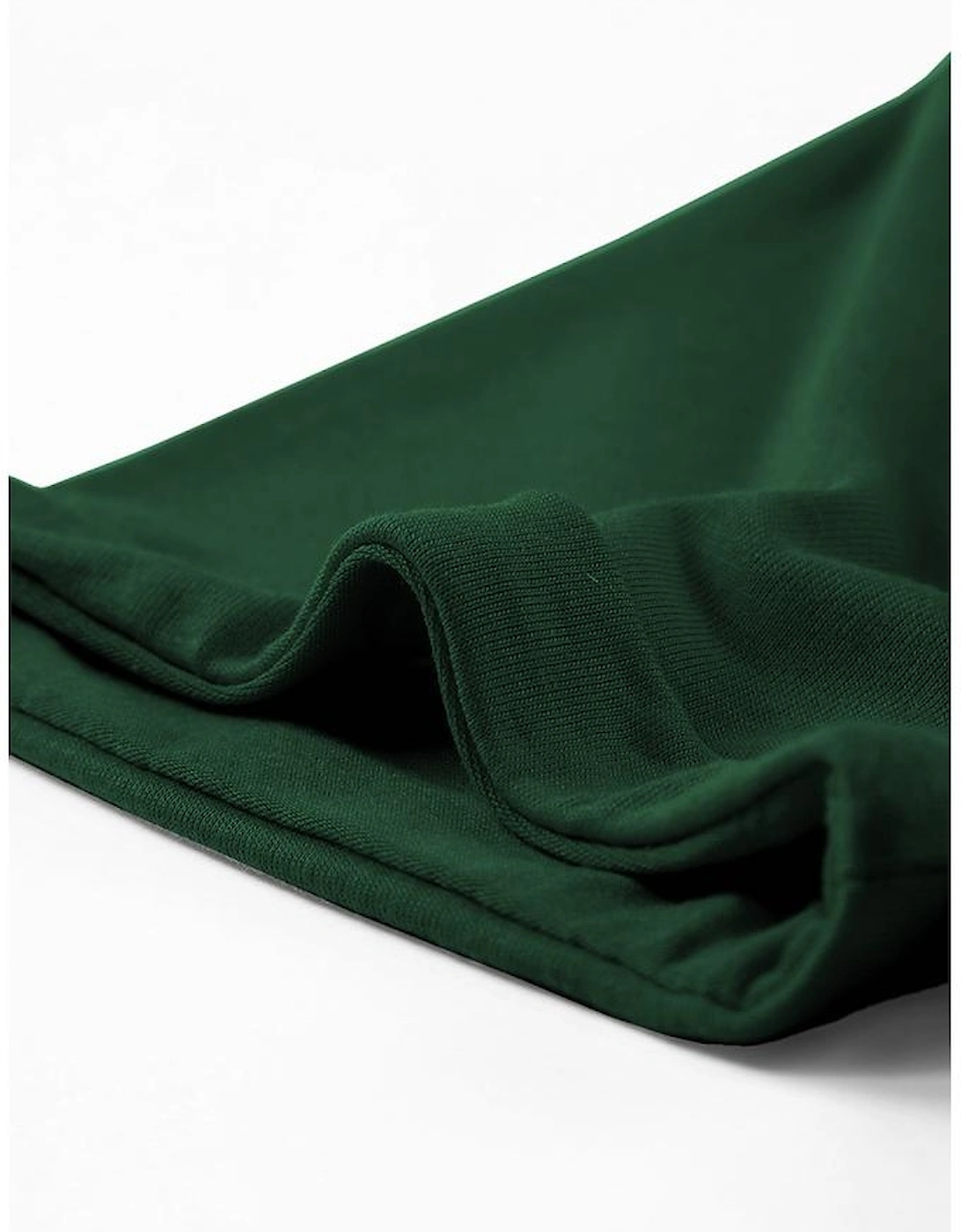 Green Casual Plain Crew Neck Tee