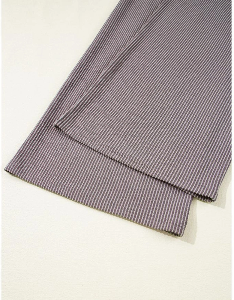 Philippine Gray Corded Adjustable Straps Wide Leg Loose Overall