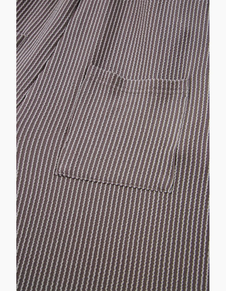 Philippine Gray Corded Adjustable Straps Wide Leg Loose Overall