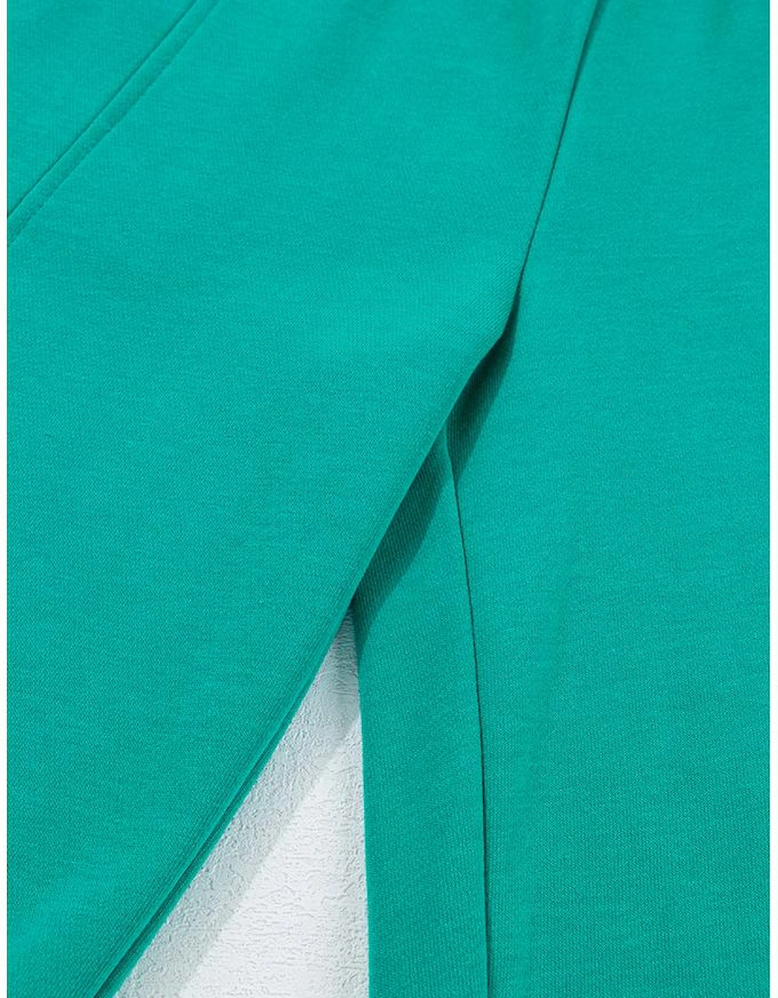 Solid Color Pullover Top and Cargo Pants Set