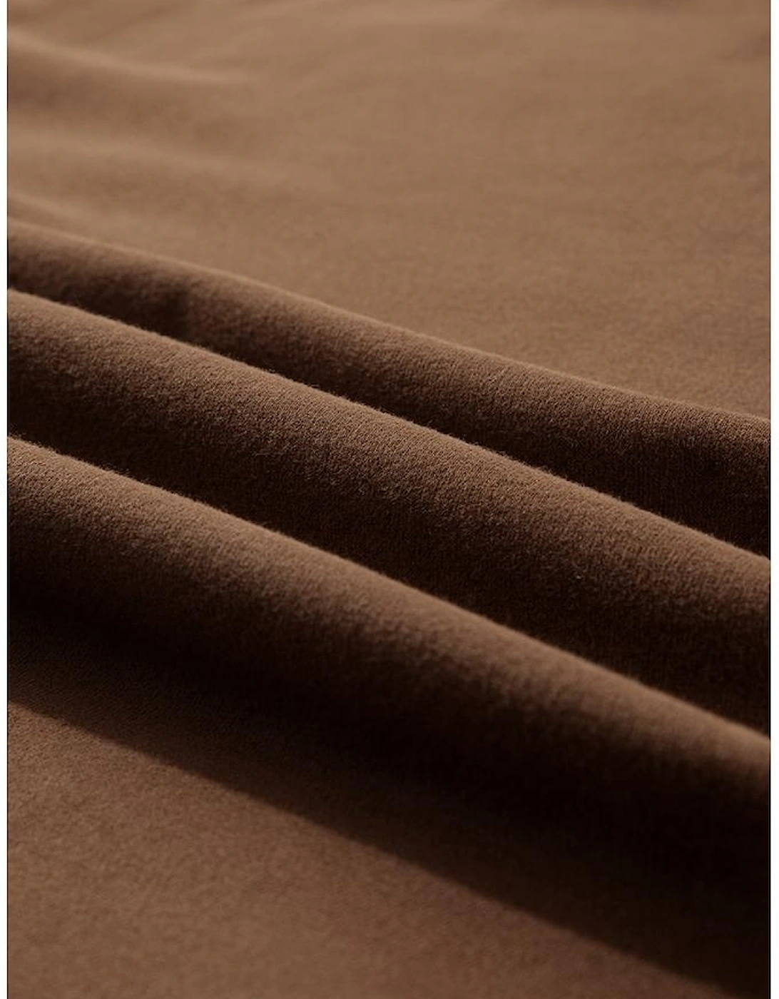 Coffee Solid Color High Low Pullover and Skinny Pants Set