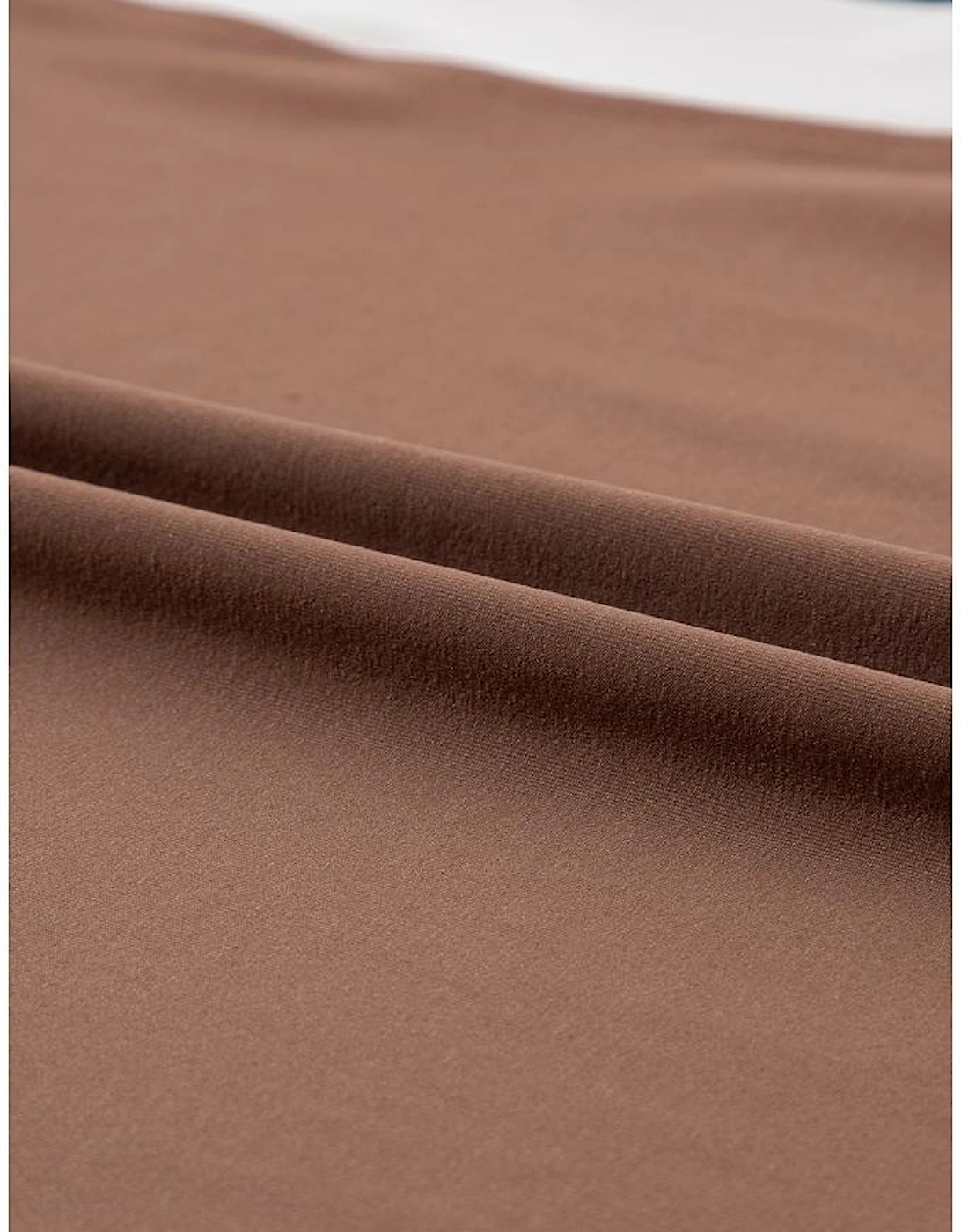 Chestnut Color Block Detail Casual Two-piece Outfit